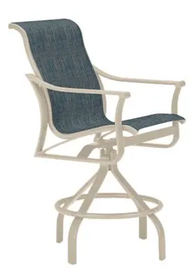 Corsica Swivel Bar Stool with Sling Seat – Tropitone Patio Seating