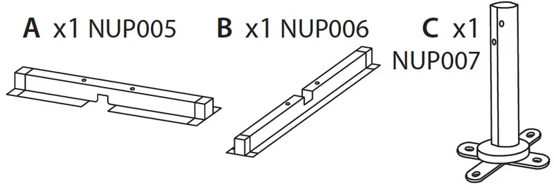 Cross-Section & Base Support Kit – NUP004/NUP005/NUP006/NUP007
