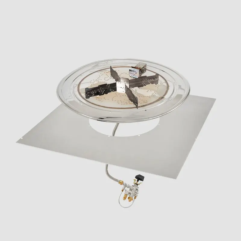 Crystal Fire Plus Square Gas Burner Insert & Plate Kit – Outdoor Great Room