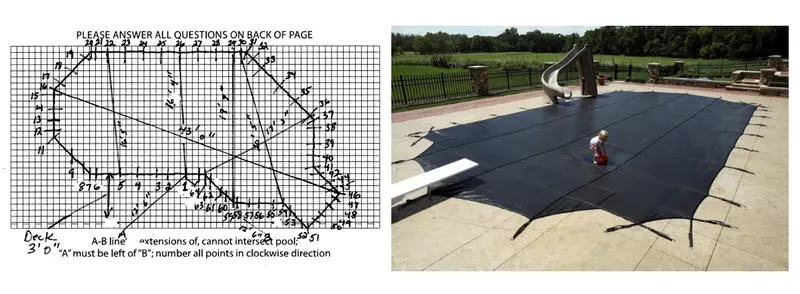 Custom HPI Grecian-Style Pool Cover with Contoured Design