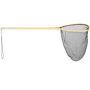 Danielson Bamboo Landing Net – 32-Inch Handle, Catch-and-Release Mesh