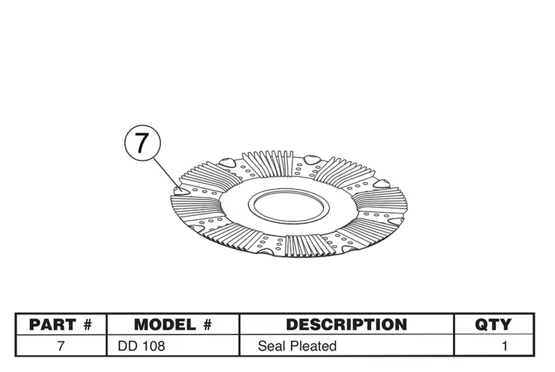 Dirt Demon Pleated Seal Replacement Kit (DD 108)