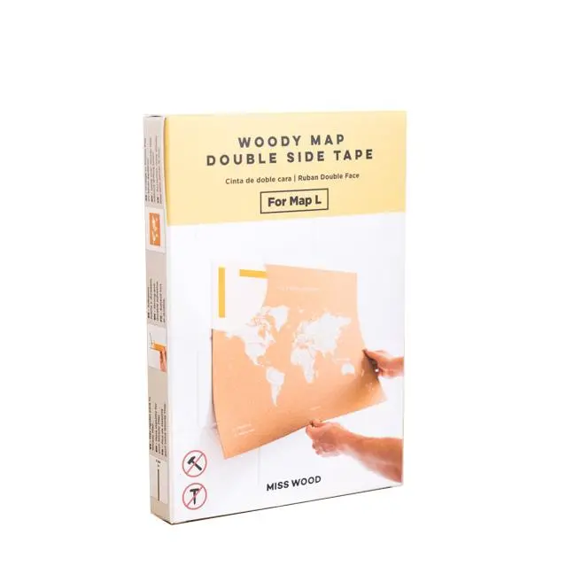 Double-Sided Adhesive Tape for Wooden Maps