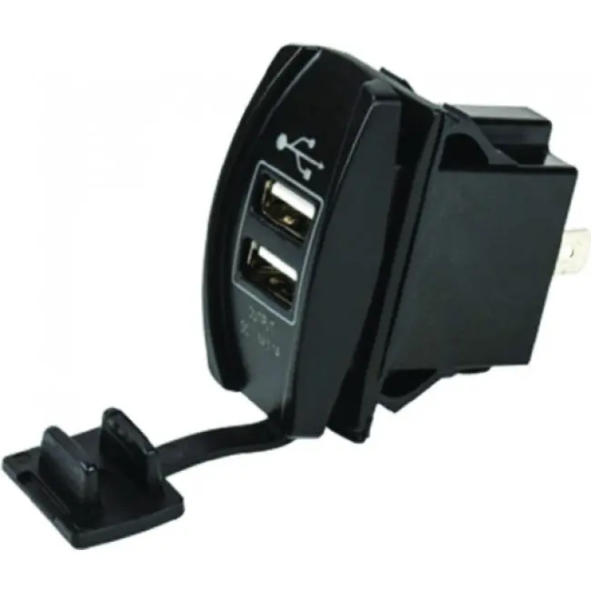Dual USB Rocker Switch Outlet
