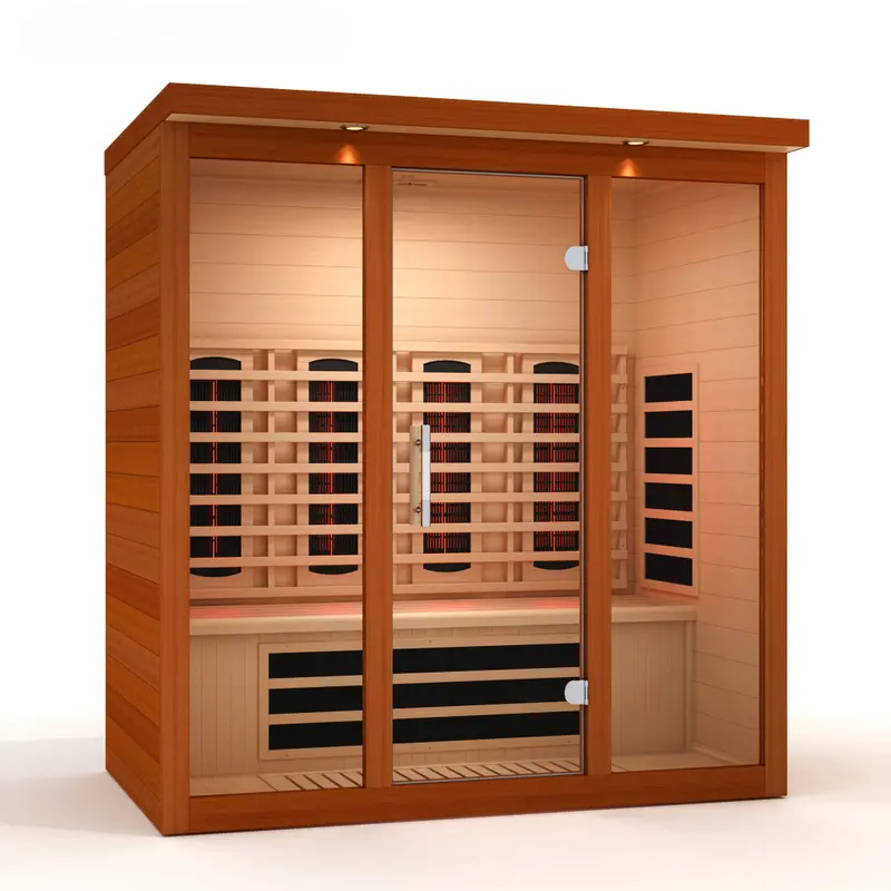 Dynamic Vila Grande 4-Person Full-Spectrum Far-Infrared Sauna – Nero Zero-EMF Design