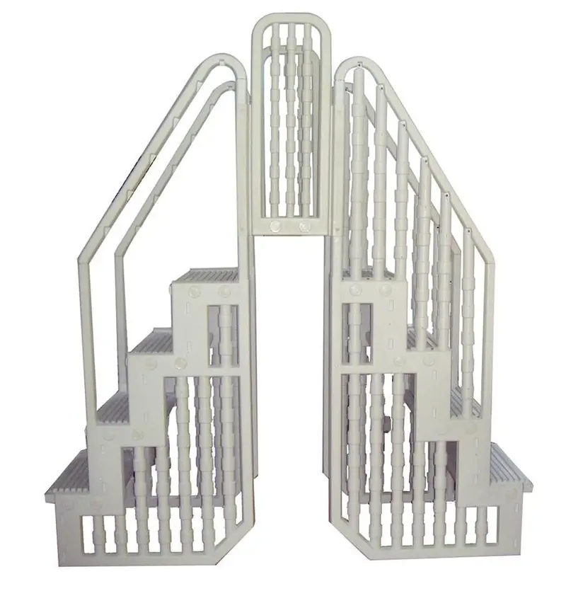 Easy Pool Step Entry Stairs with Integrated Safety Gate System