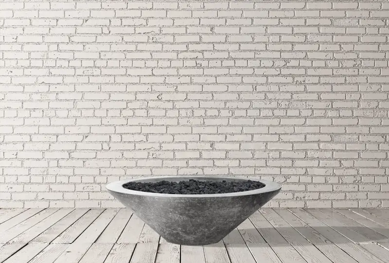 Embarcadero Low Fire Bowl – Ground-Level Flame Feature with Industrial Detailing