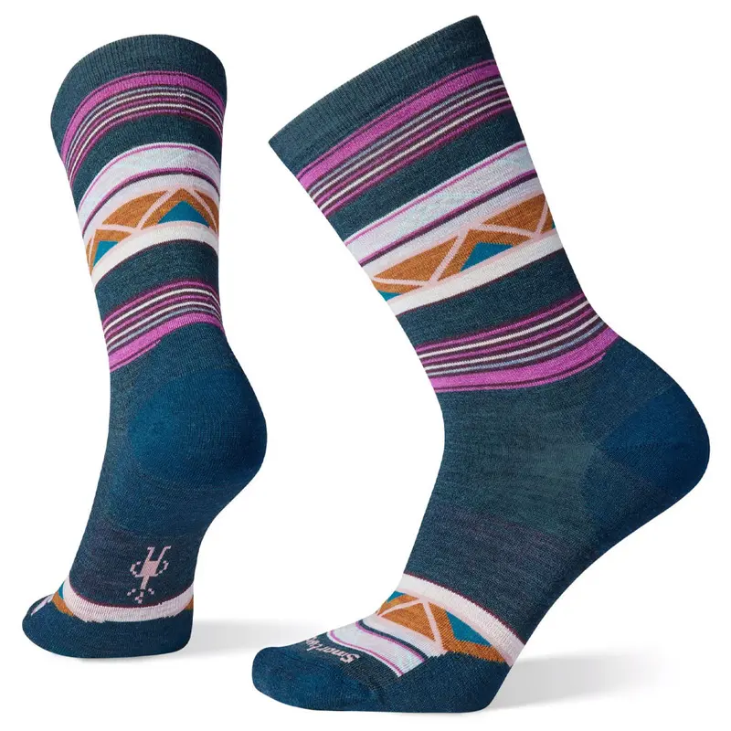 Everyday Zero-Cushion Hiking Sock – Women’s Zig Zag Valley Pattern, Moisture-Wicking Fit