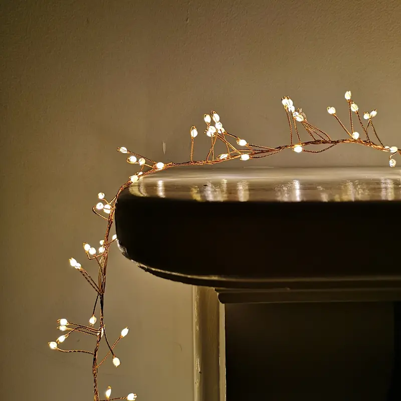 Factory Seconds: 5.5m Indoor/Outdoor Cluster Light String – 800 Warm White LEDs with Timer