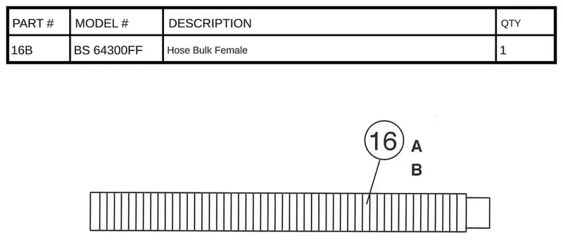 Female Hose Bulk Fitting Replacement (BS 64300FF)