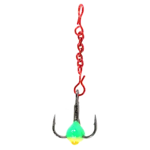 Gaff Epoxy-Coated Chain Treble Hooks – 3-Pack