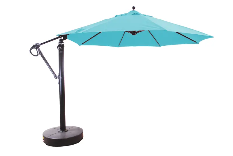 Galtech 11 ft Octagonal Cantilever Umbrella with Weighted Base