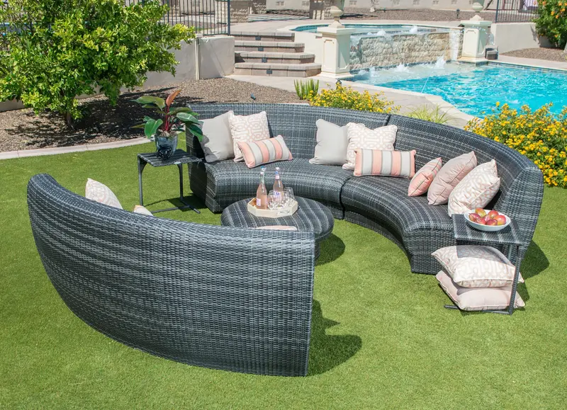 Genie Curved Sofa Collection – Woodard Outdoor Furniture