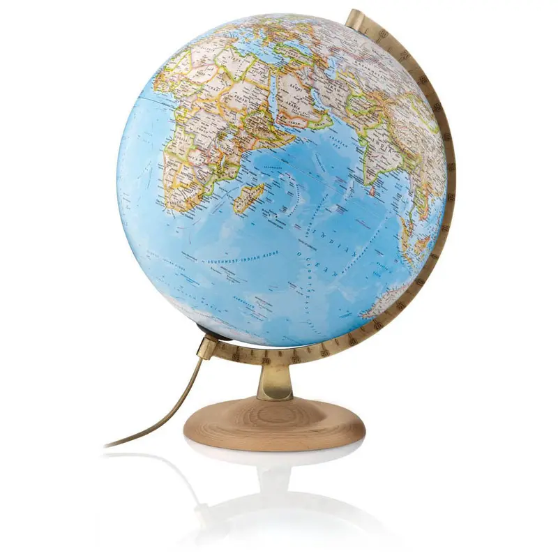 Gold-Finish Classic 30cm Desk Globe
