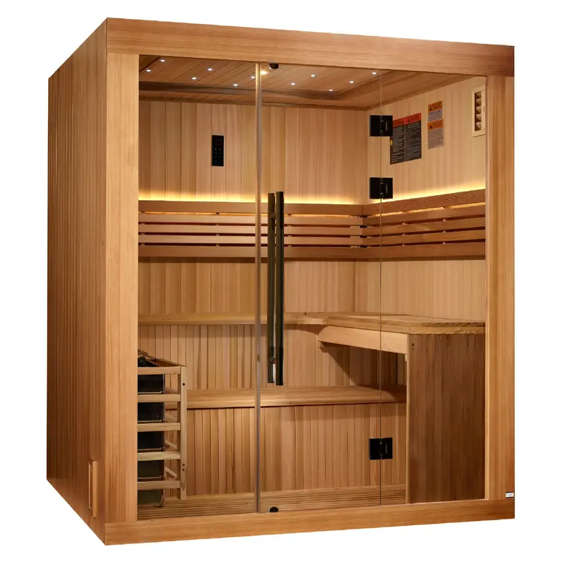 Golden Designs Updated Osla 6-Person Traditional Sauna – 2025 Enhanced Build