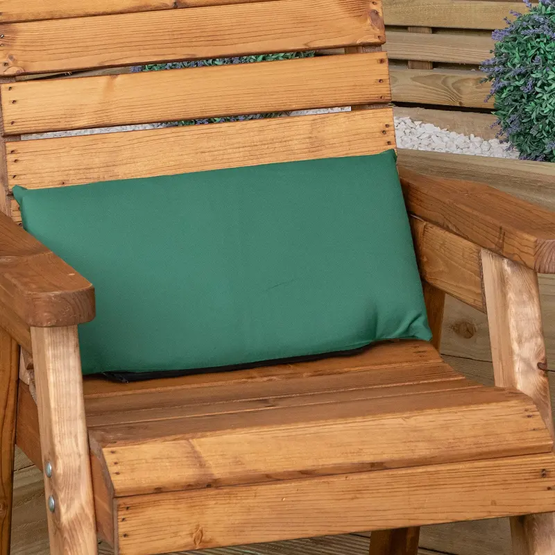 Green Back Cushion (52 x 20cm) for Single Wooden Garden Chair