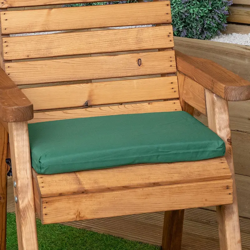 Green Cushion Base (52 x 41cm) for Single Wooden Garden Chair