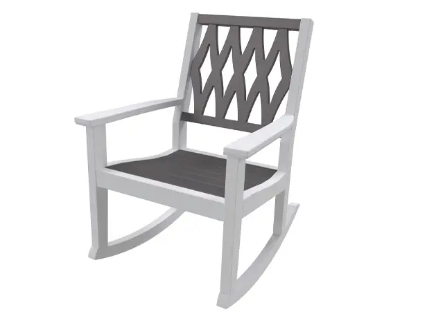 Greenwich Diamond-Back Rocker – Seaside Casual Artisan-Crafted Patio Rocker