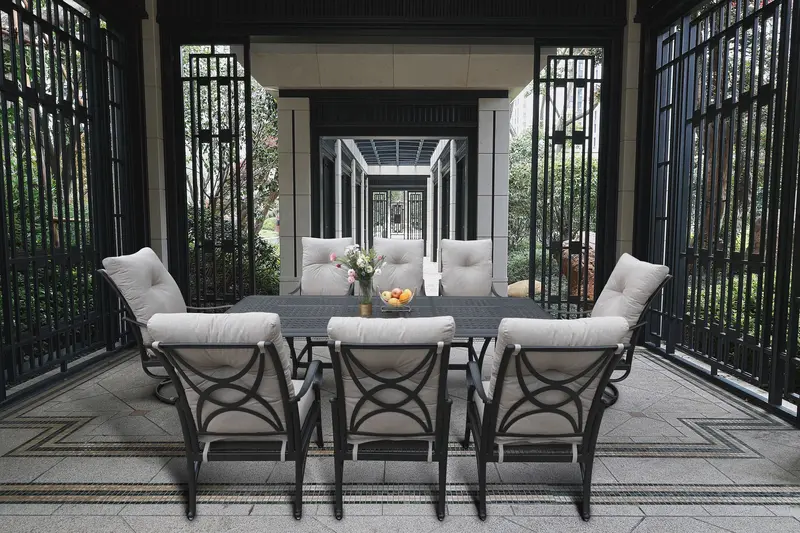 Hanamint Santa Barbara 7-Piece Fully Cushioned Dining Set