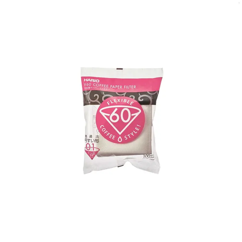 Hario V60 01 Paper Coffee Filters – 100 Count