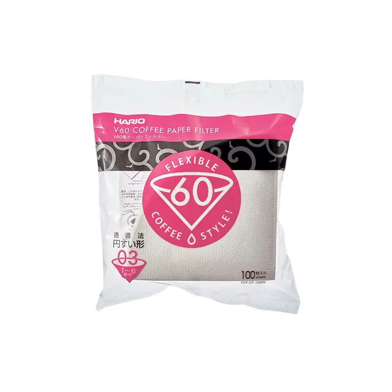 Hario V60 03 Paper Coffee Filters – Pack of 100