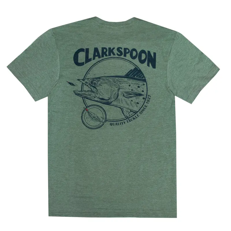 Heather Green Spanish Mackerel Face Short-Sleeve T-Shirt