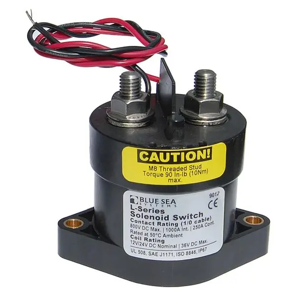L-Series High-Efficiency Solenoid Battery Switch with Coil Saver