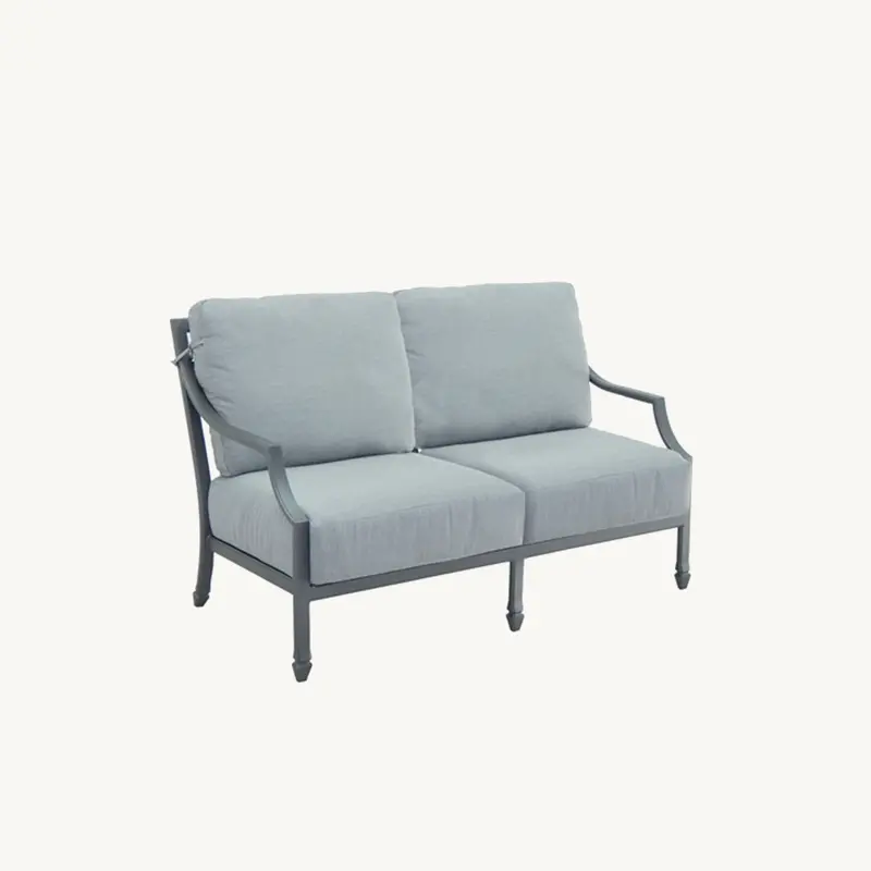 Lancaster Cushioned Loveseat – Two-Person Outdoor Sofa by Castelle