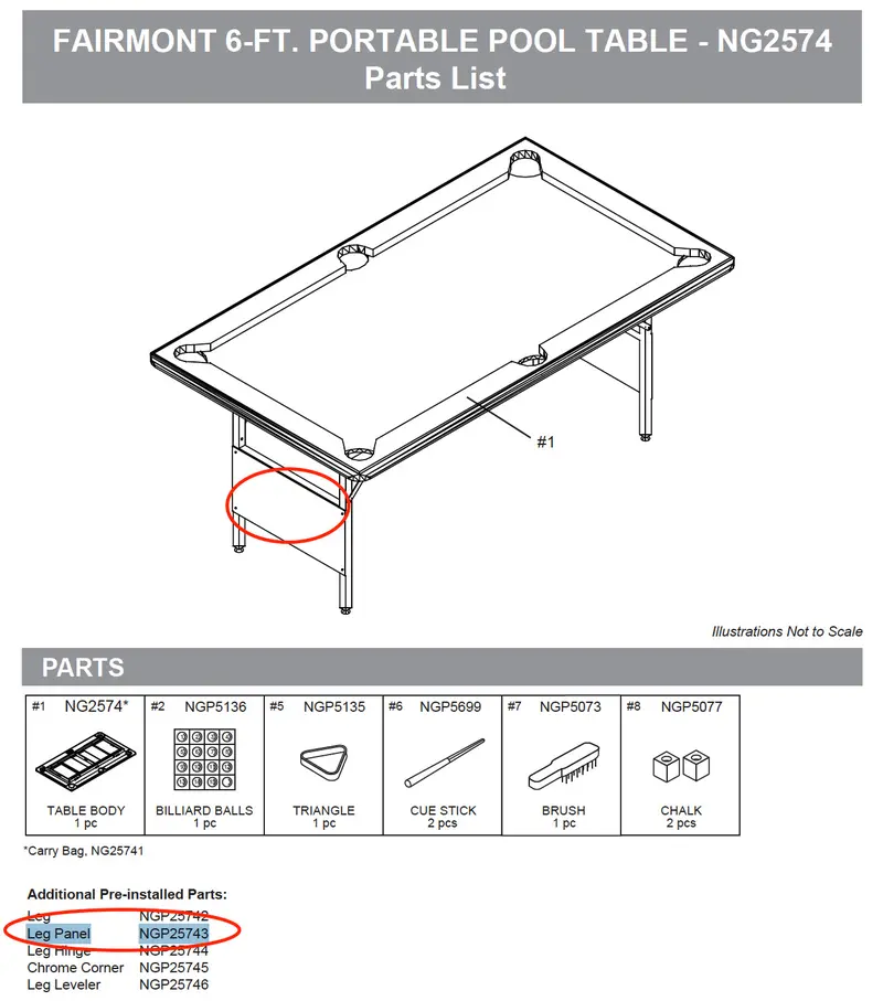Leg Panel Replacement – NGP25743