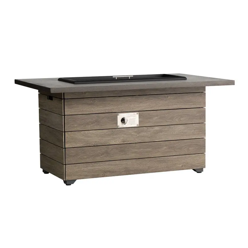 Lloyd Flanders Frontier 52-Inch Rectangular Fire Table – Gas or Propane Outdoor Centerpiece