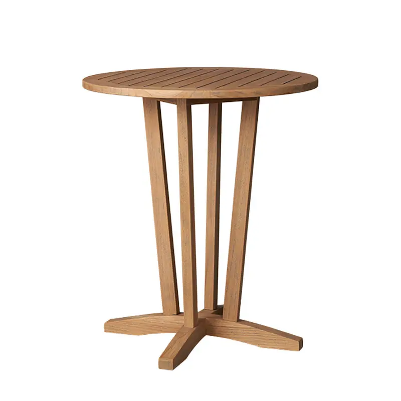 Lloyd Flanders Teak 30-Inch Round Balcony Dining Table