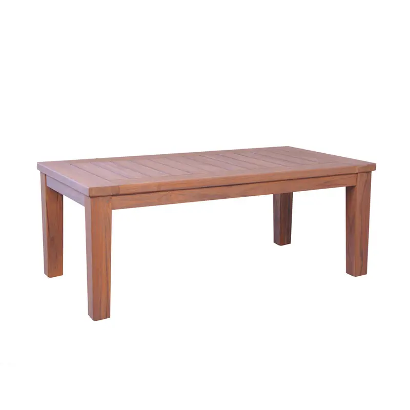 Lloyd Flanders Teak 45-Inch Rectangular Tapered Leg Cocktail Table