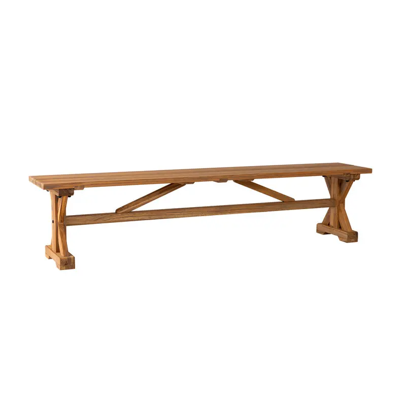 Lloyd Flanders Teak 79-Inch Solid Wood Dining Bench