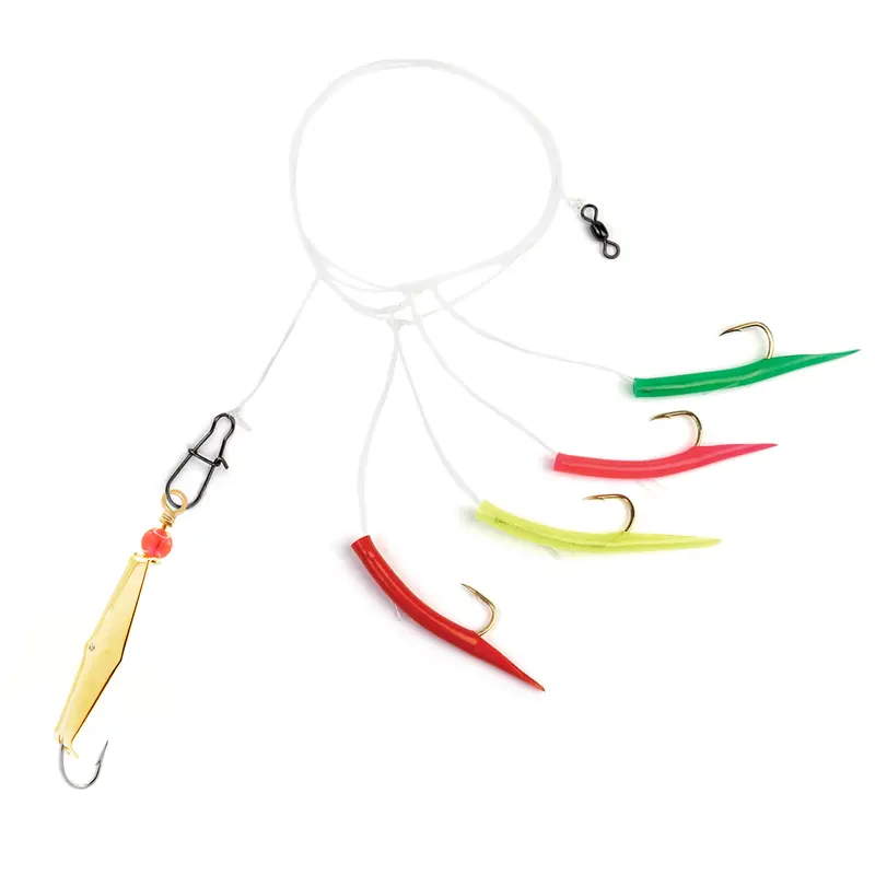 Mackerel Tree Rig Fitted with Gold-Plated Size 0 Clarkspoon