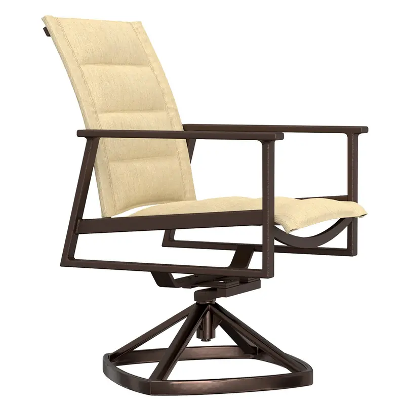 Marin Padded Sling Swivel Rocker Armchair – Ow Lee Dining Collection