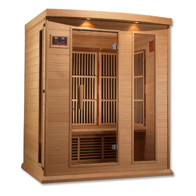 Maxxus 3-Person Low-EMF Far-Infrared Sauna – Standard Layout