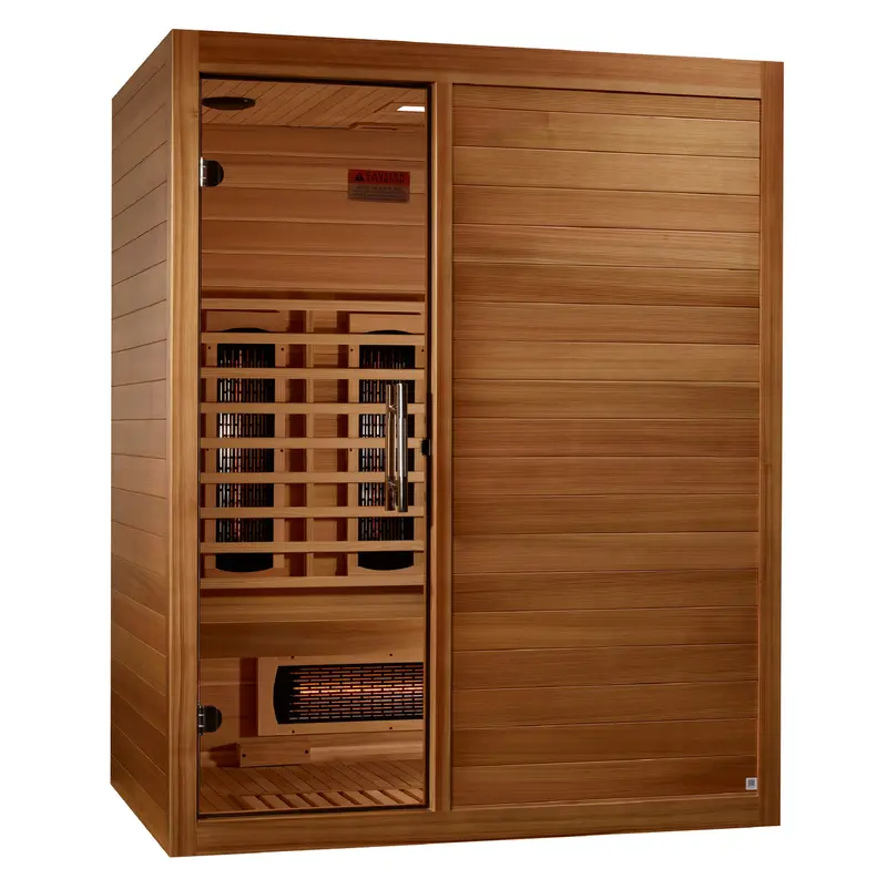 Maxxus S-Line Yoga 3-Person Full-Spectrum Infrared Sauna with Low EMF Compliance