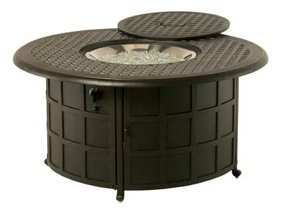 Mayfair 48-Inch Round Gas Fire Pit Table with Enclosed Burner – Desert Bronze