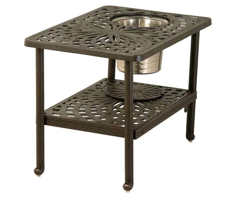 Mayfair Rectangular Ice Bucket Table – 22″ x 32″ Modern Accent