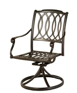 Mayfair Swivel Rocker Dining Chair in Desert Bronze – Ergonomic Outdoor Design