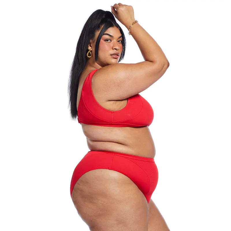 Mica Matching Ribbed Bottom in Red