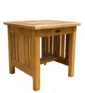 Mission-Style Teak Side Table – Classic Teak Collection