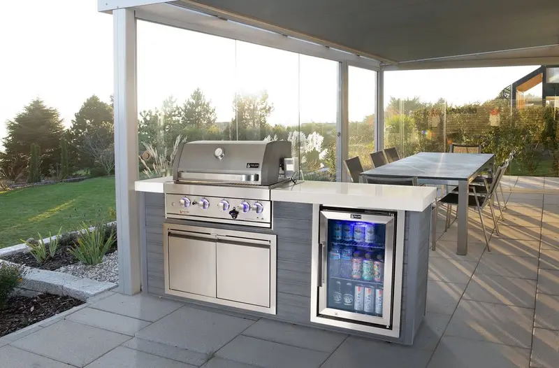 Mont Alpi MA400-AW 4-Burner Artwood Outdoor Island in Stainless Steel
