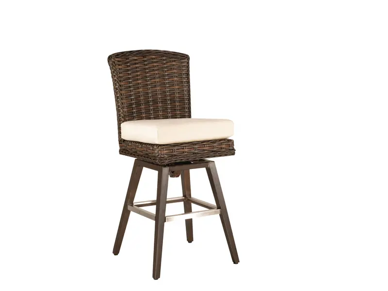 Monticello Swivel Bar Stool – Patio Renaissance High-Back Outdoor Seating