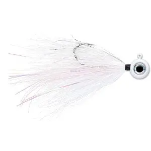 Moon Tail Jig – 1/8 oz, White Finish, 2-Pack Ice Fishing Ready