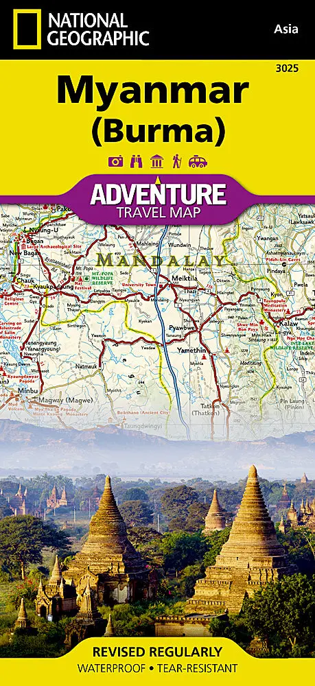 Myanmar (Burma) Cultural & Wilderness Adventure Map