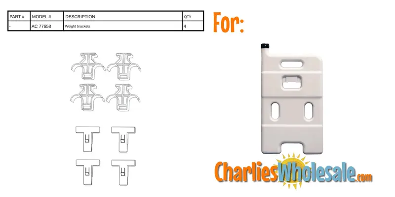 NEP2001 Step Weight Bracket Replacement for Pool Ladders