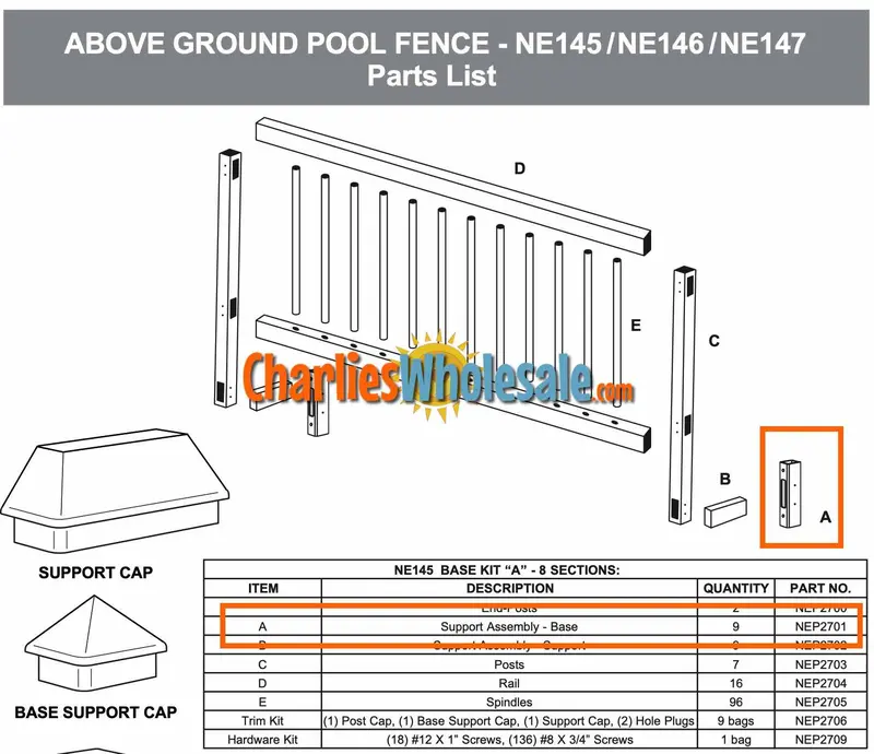 NEP2701 Support Assembly Base Replacement