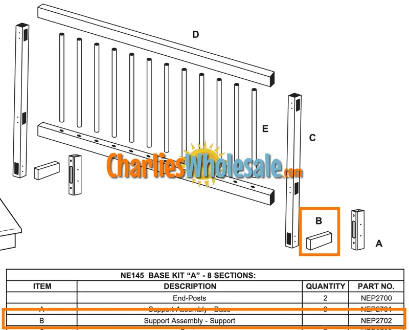 NEP2702 Structural Assembly Support Bracket – Reinforced Mounting Piece