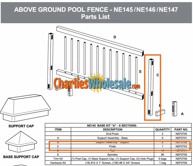 NEP2703 Post Set Replacement Kit